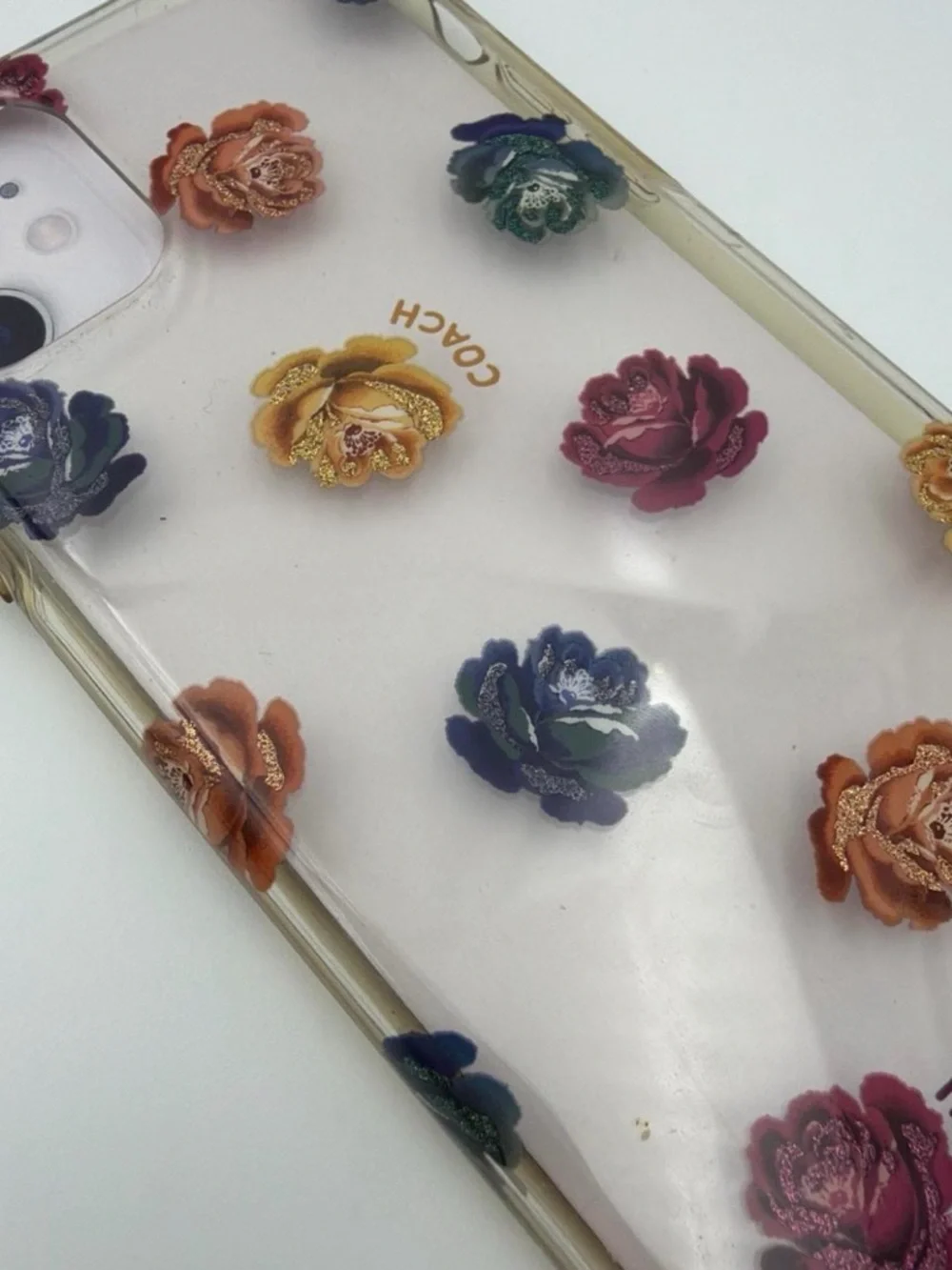 Coach Clear Floral iPhone 11 Case with Multicolor Roses